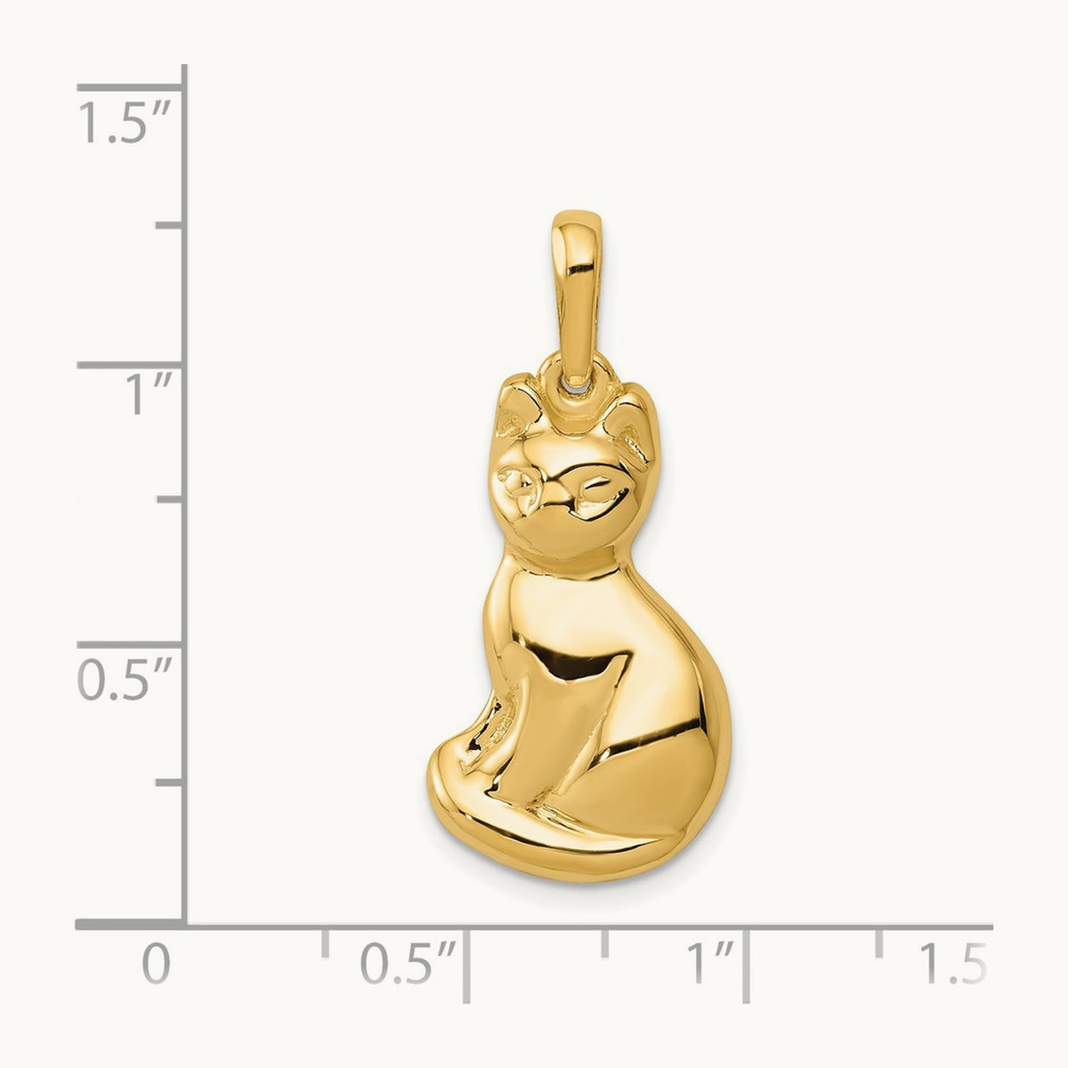 Cat Pendant, 14K