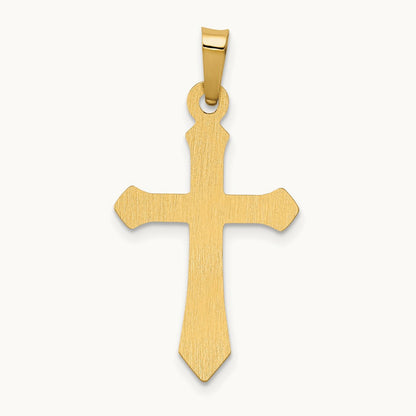 Polished Cross Pendant, 14K