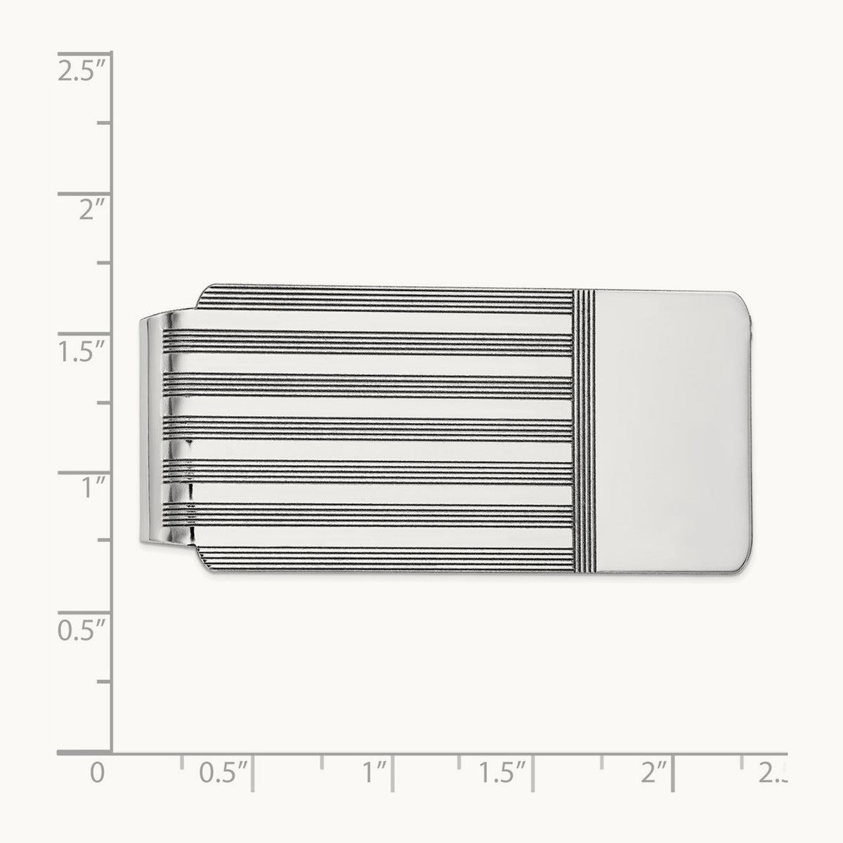 Men's Money Clip, 14K White Gold