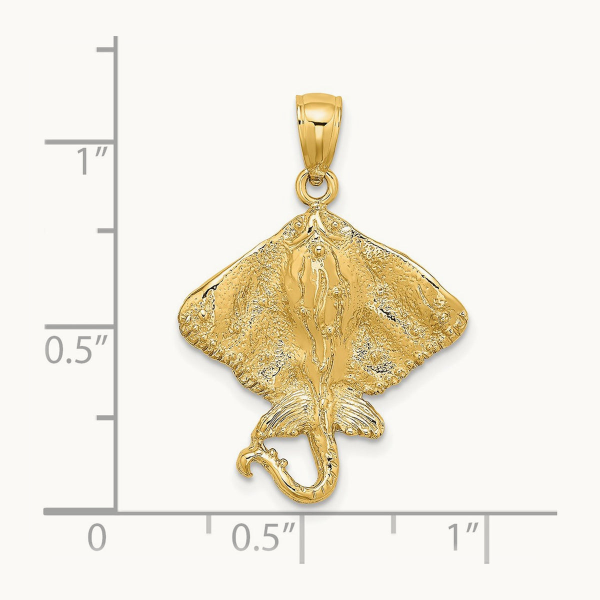 Stingray Charm, 14K