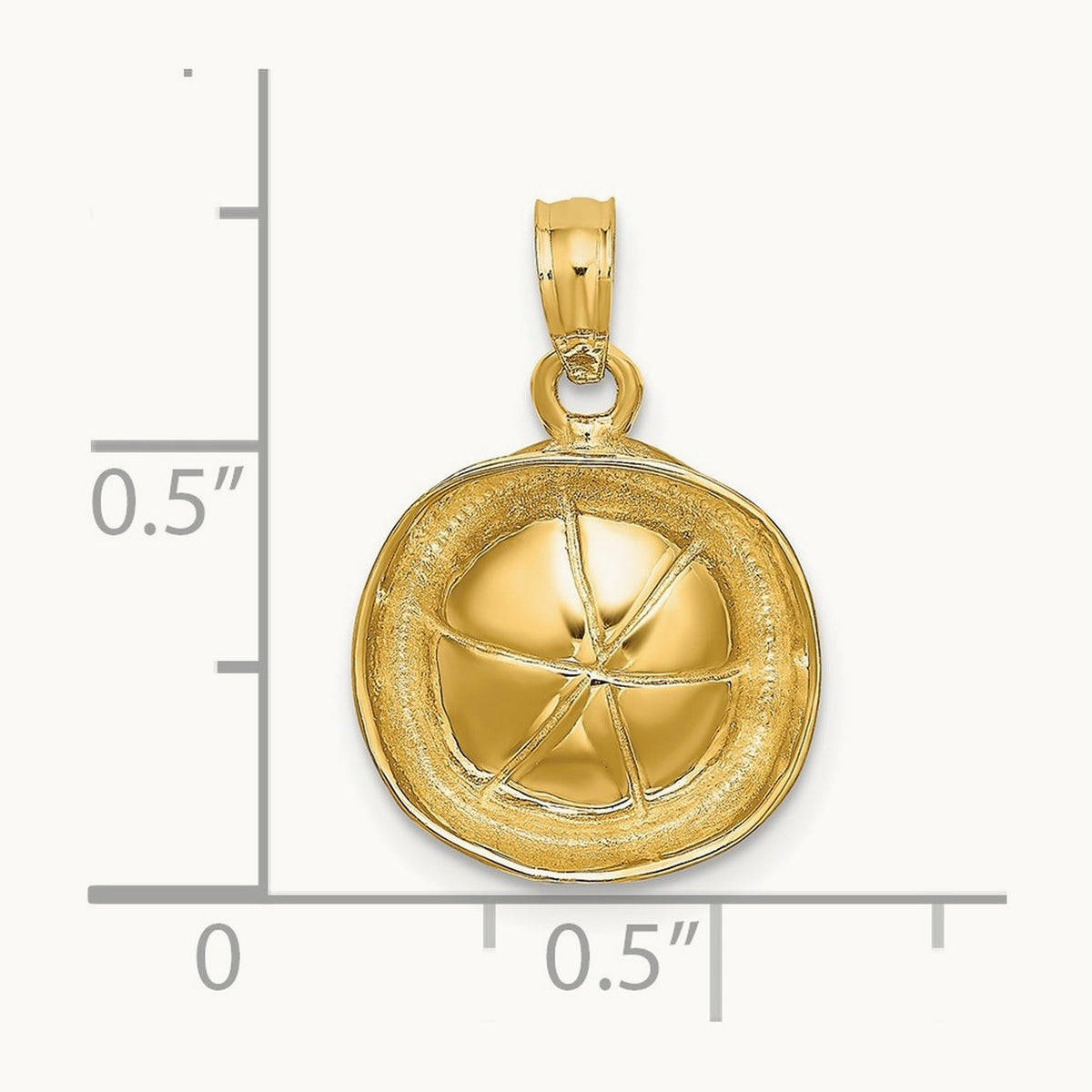 3D Sailor Hat Charm, 14K