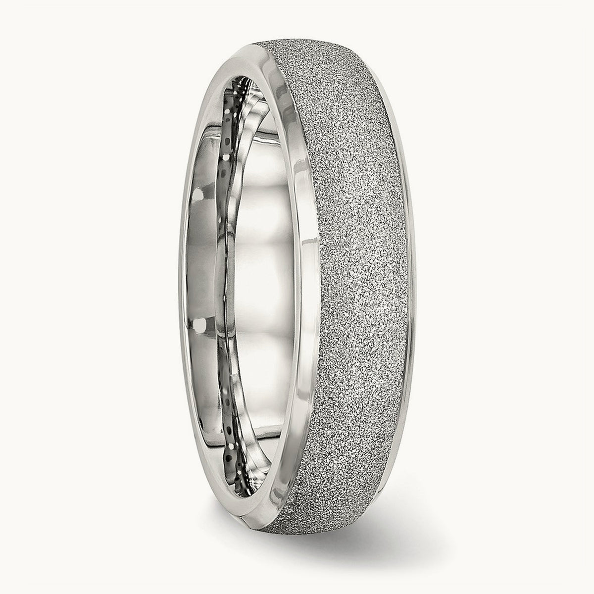 Polished Laser Cut Band, 6mm, Stainless Steel