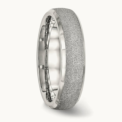 Polished Laser Cut Band, 6mm, Stainless Steel