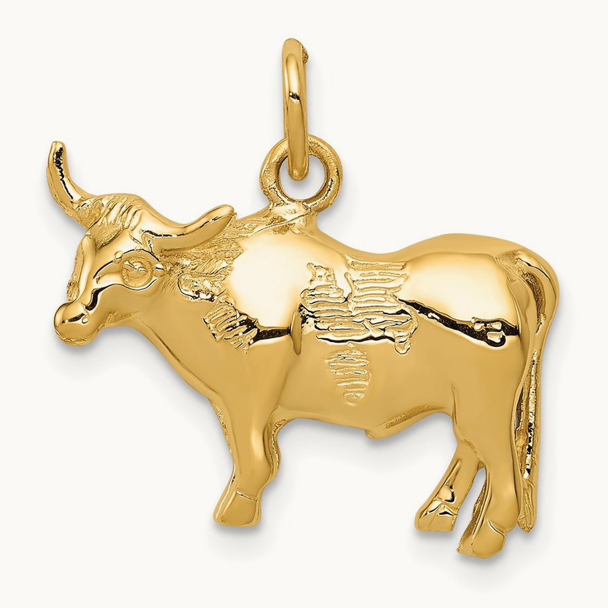 Steer Pendant, 14K
