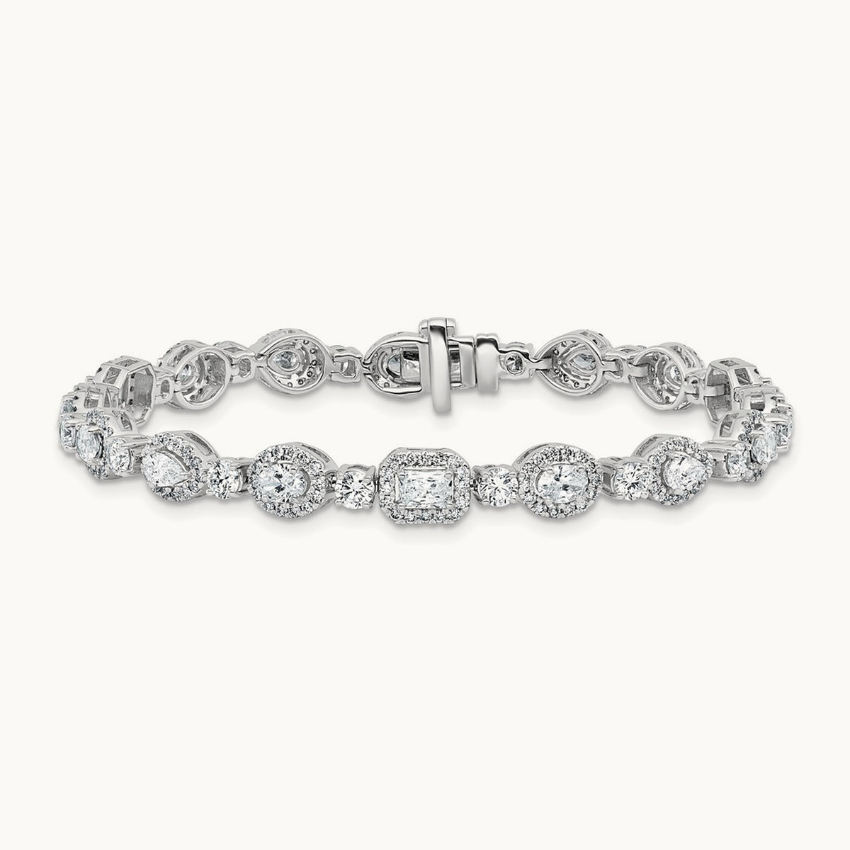 Fashion Tennis Bracelet, 5.50 ct tw Lab-Grown Diamond — 14K White Gold
