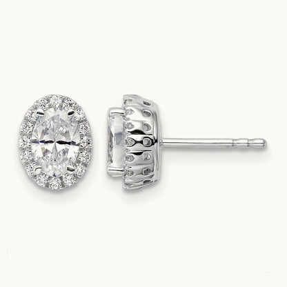 Halo Stud Earrings, 1.25 ct tw Lab-Grown Diamond