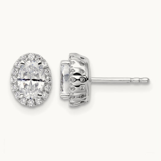 Halo Stud Earrings, 1.25 ct tw Lab-Grown Diamond