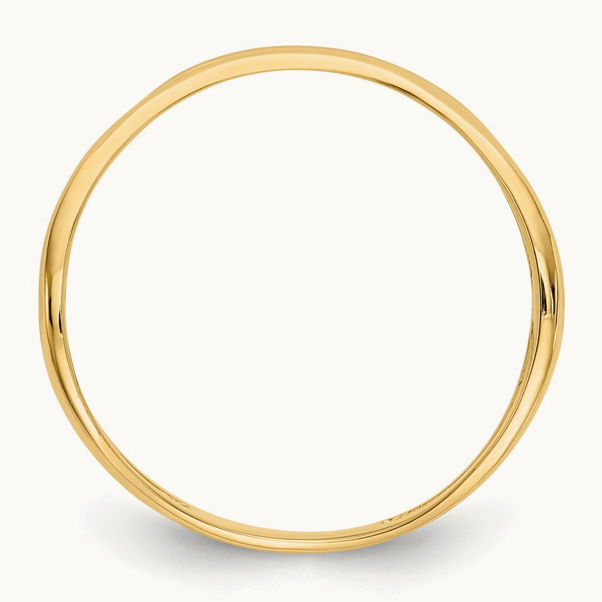 Polished Double Wave Fashion Thumb Ring, 14K Gold