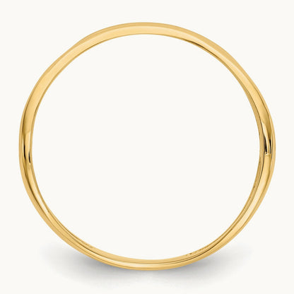 Polished Double Wave Fashion Thumb Ring, 14K Gold