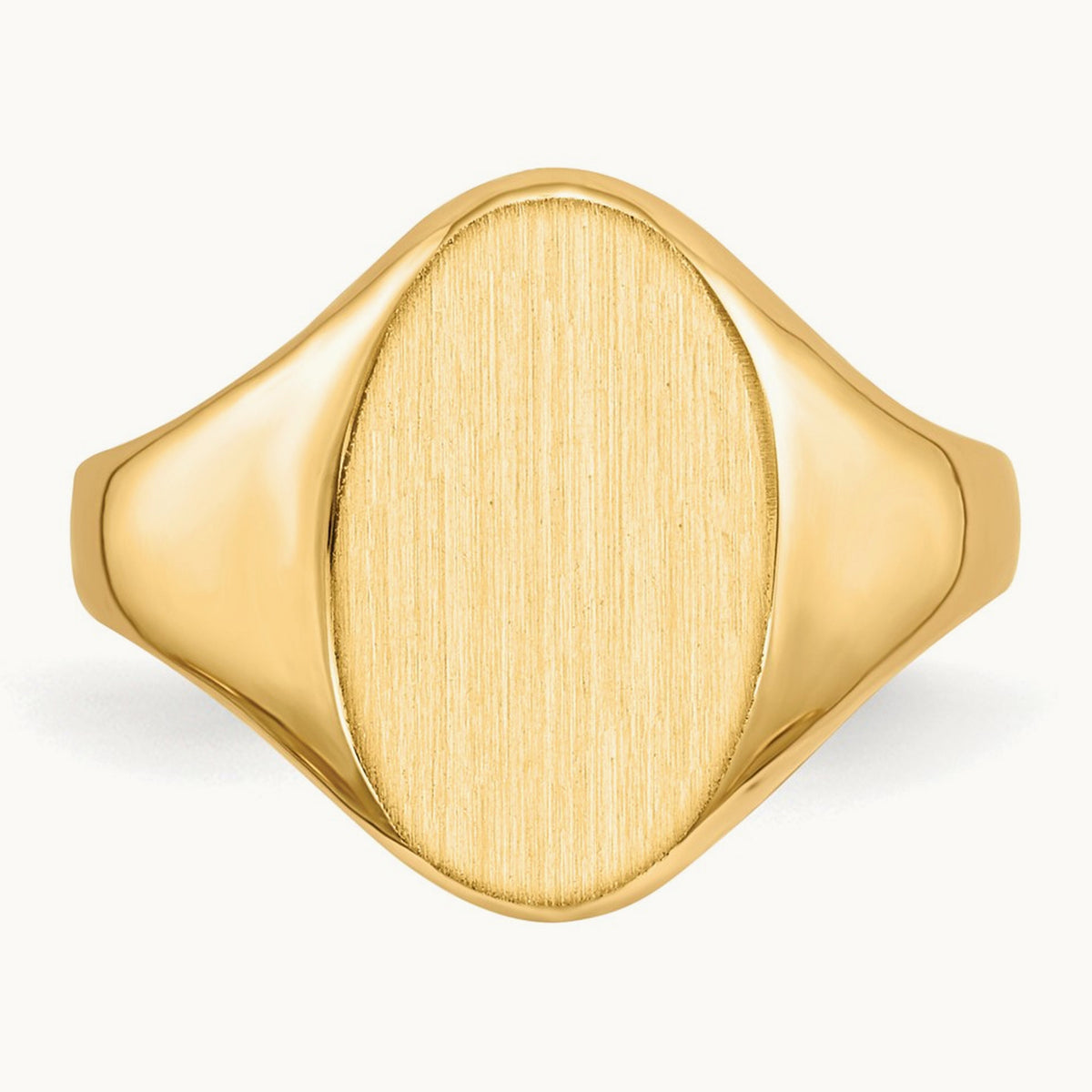 8.5x14. Closed Back Signet Ring, 0mm, 14K
