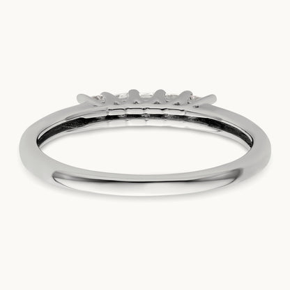 5-Stone Diamond Band, 14K White Gold