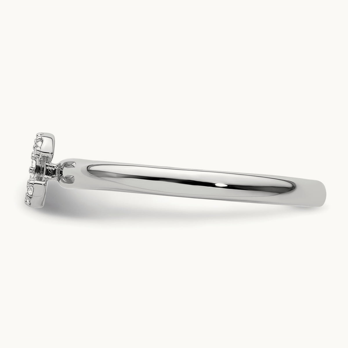 Stackable Diamond Ring — 14K White Gold, C