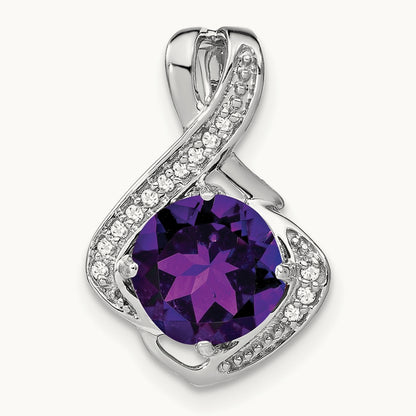 Amethyst and Diamond Pendant — photo set
