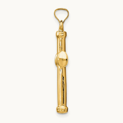 Polished Stamping Cross Pendant — 32.21mm