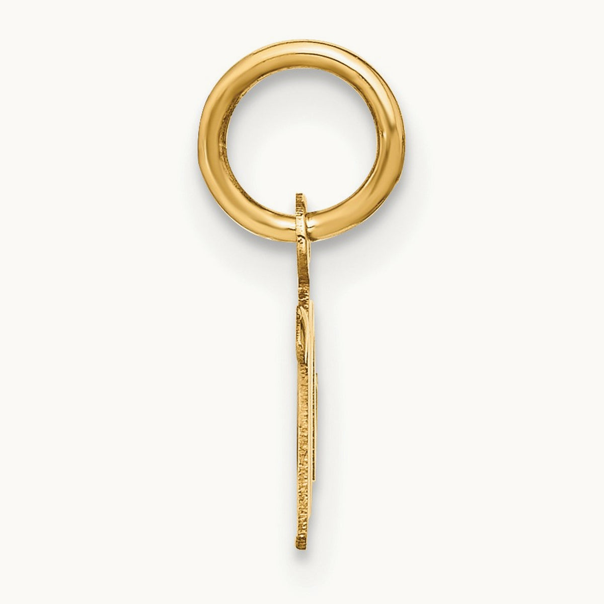 Upper case Initial Charm — 14K Yellow Gold, M