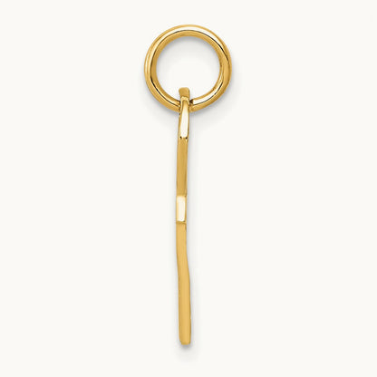 Polished 3D Rounded Top Key Charm — 20mm