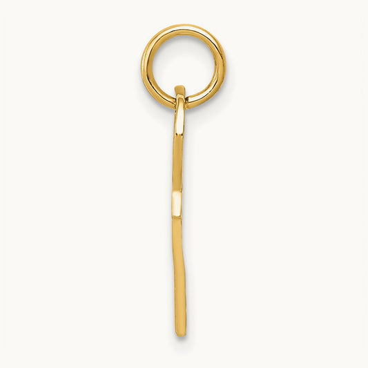 Polished 3D Rounded Top Key Charm — 20mm