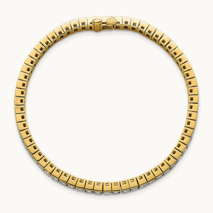 Princess Tennis Bracelet, 7.00 ct tw Lab-Grown Diamond — 14K Yellow Gold
