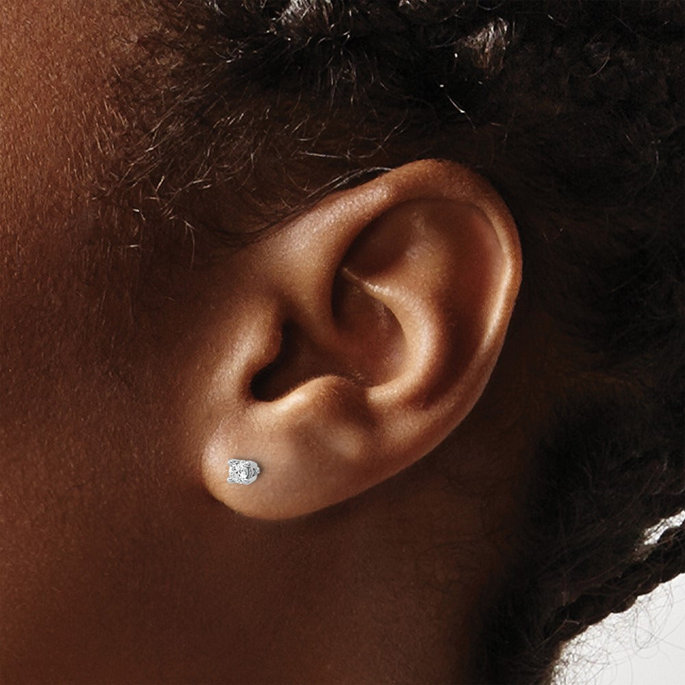 Round Heavyweight Stud Earrings, 0.10-7.00 ct tw Lab-Grown Diamond — 1/6 ct, 14K White Gold