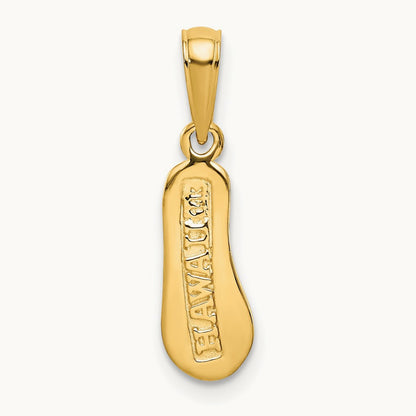 3D HAWAII Flip-Flop Pendant — 14K Yellow Gold