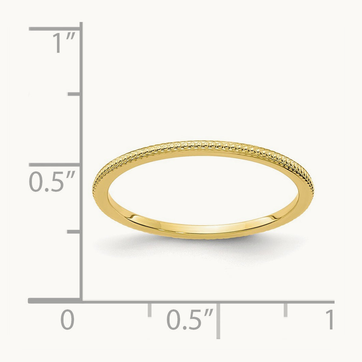 Bead Stackable Band — 14K Rose Gold