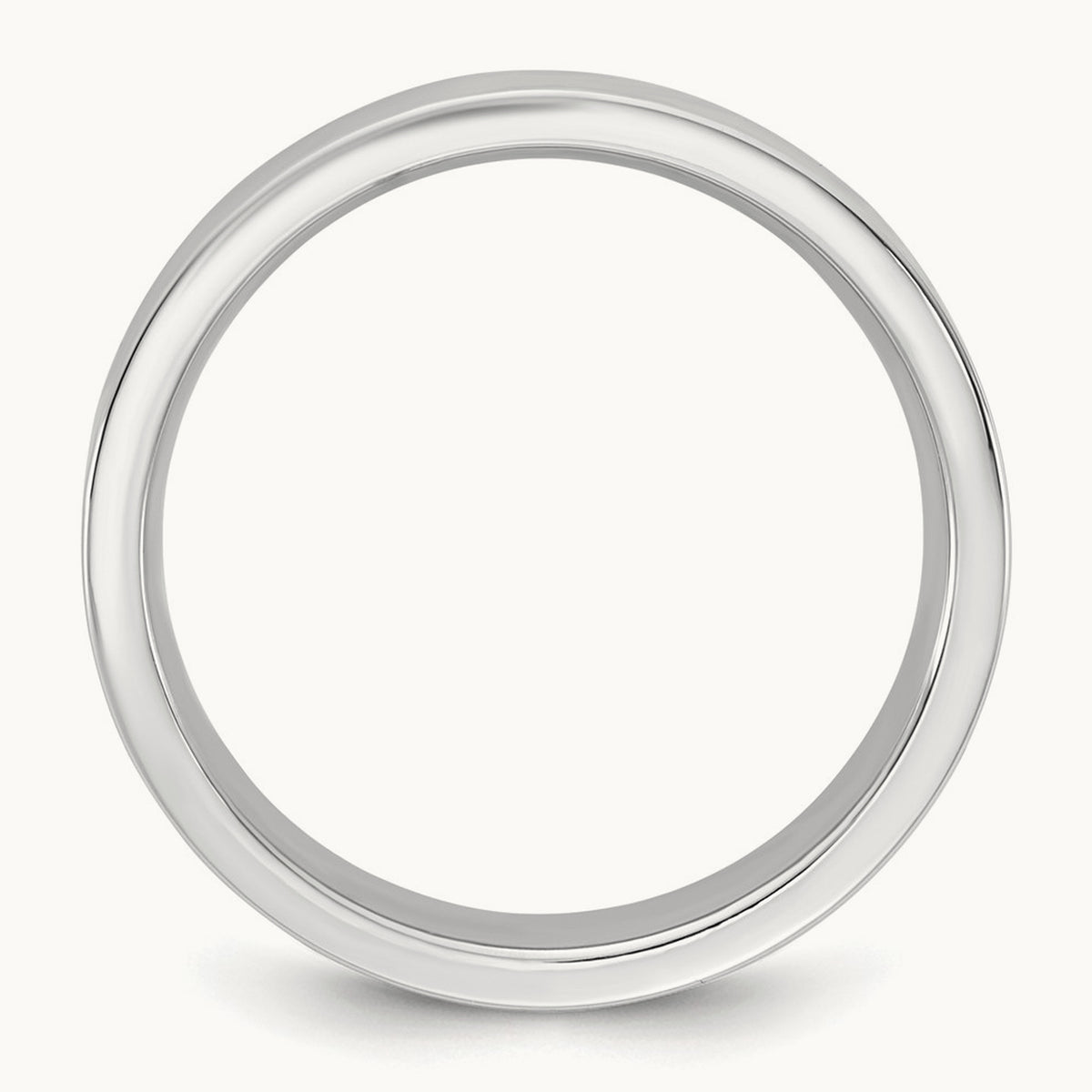 Standard Flat Comfort Fit Band, 4.5mm, 10K White Gold