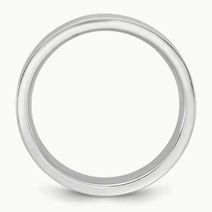 Standard Flat Comfort Fit Band, 4.5mm, 10K White Gold