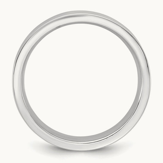 Standard Flat Comfort Fit Band, 4.5mm, 10K White Gold