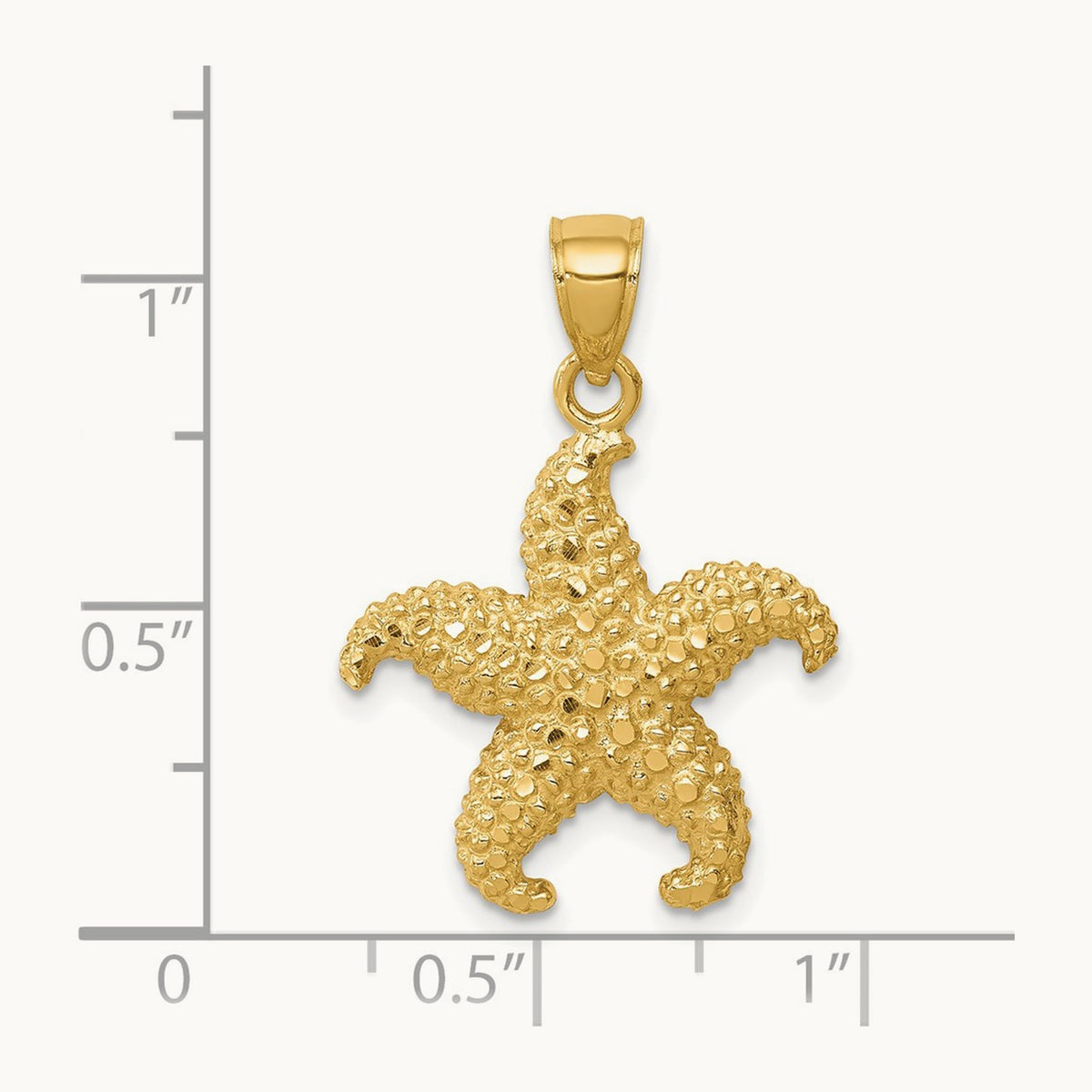 Starfish Pendant, 14K