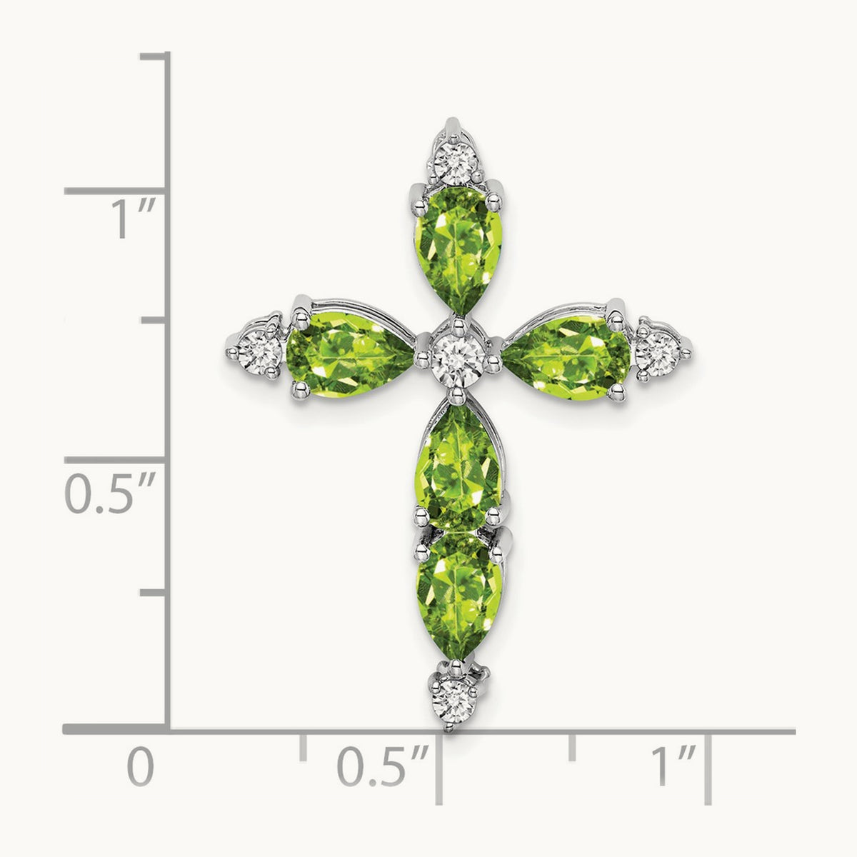 Peridot and Diamond Cross Chain Slide — photo set