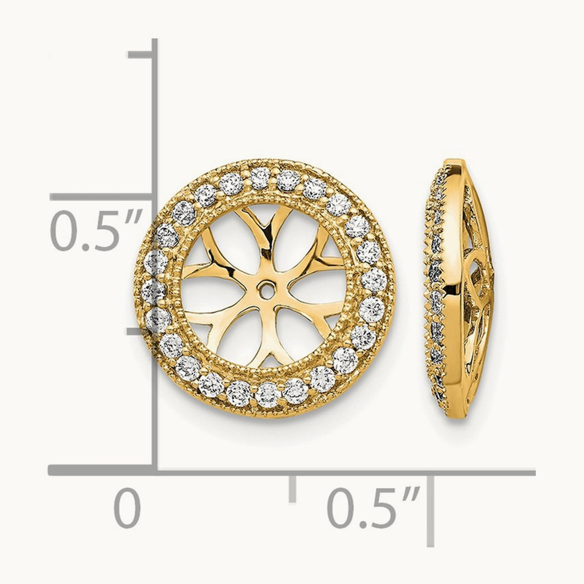 3/8ct Diamond Earring Jackets, 14K