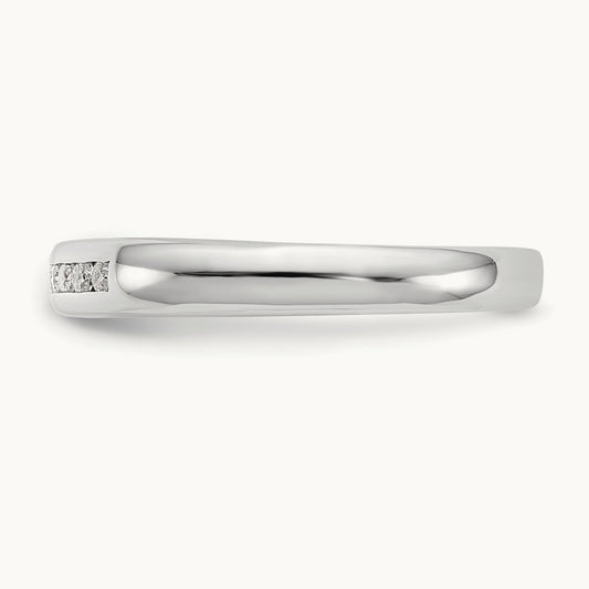 7-Stone Diamond Channel Band, 14K White Gold