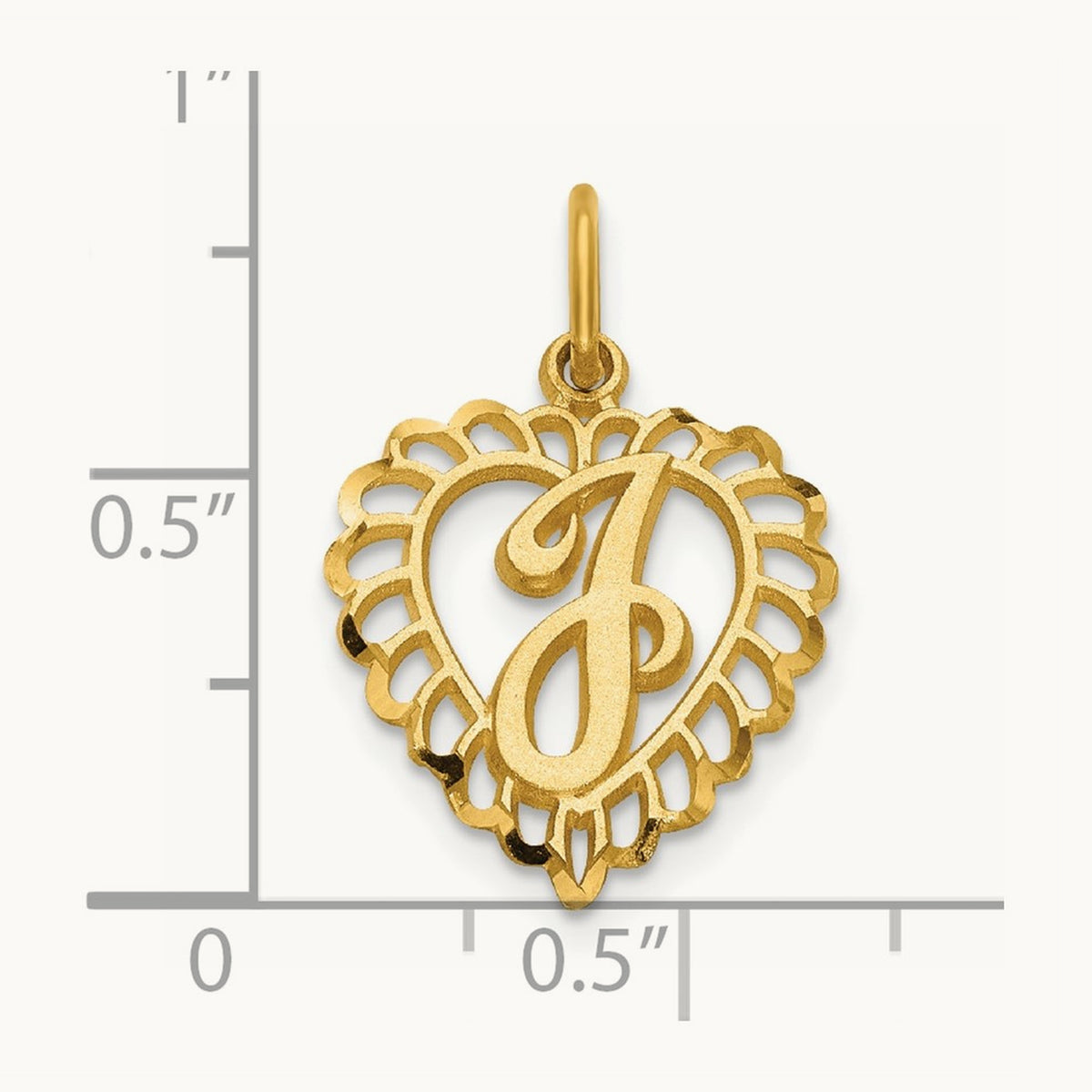 Heart Charm — J