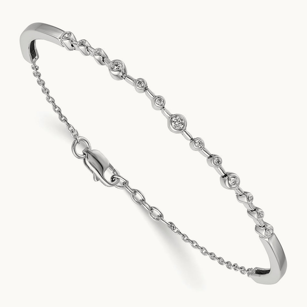 Diamond Bangle Bracelet — photo set