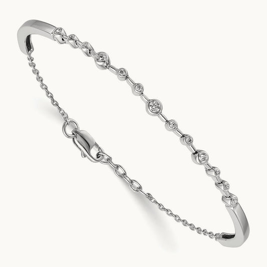 Diamond Bangle Bracelet — photo set