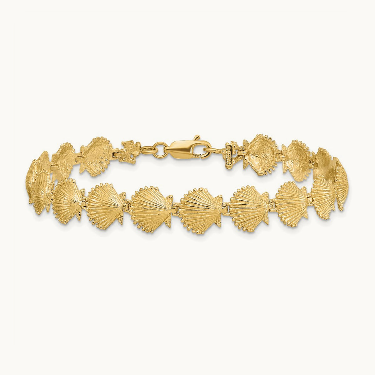 Scallop Shell Bracelet, 14K