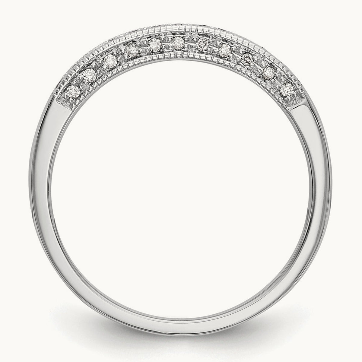 Diamond Wedding Band, 14K White Gold
