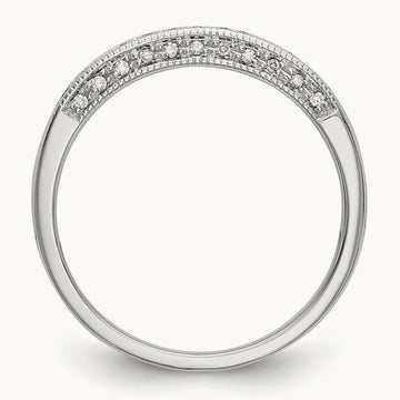 Diamond Wedding Band, 14K White Gold