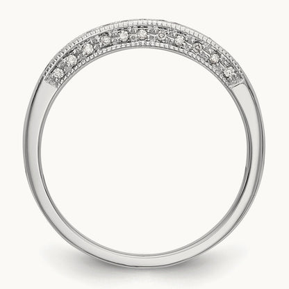 Diamond Wedding Band, 14K White Gold