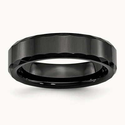 Faceted and Beveled Edge Polished Band — photo set