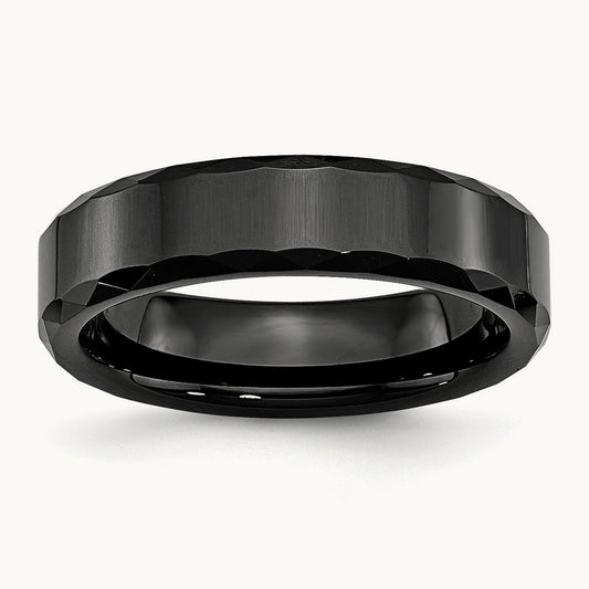 Faceted and Beveled Edge Polished Band — photo set