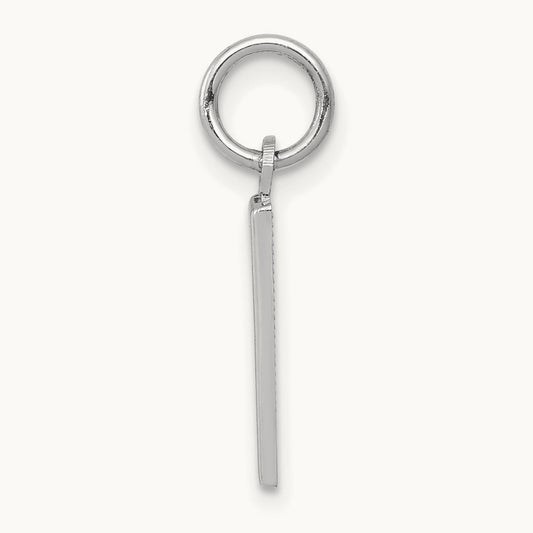 Small Polished Number 1 Charm, 14K White Gold