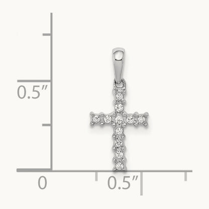 1/20ct. Diamond Latin Cross Pendant — photo set