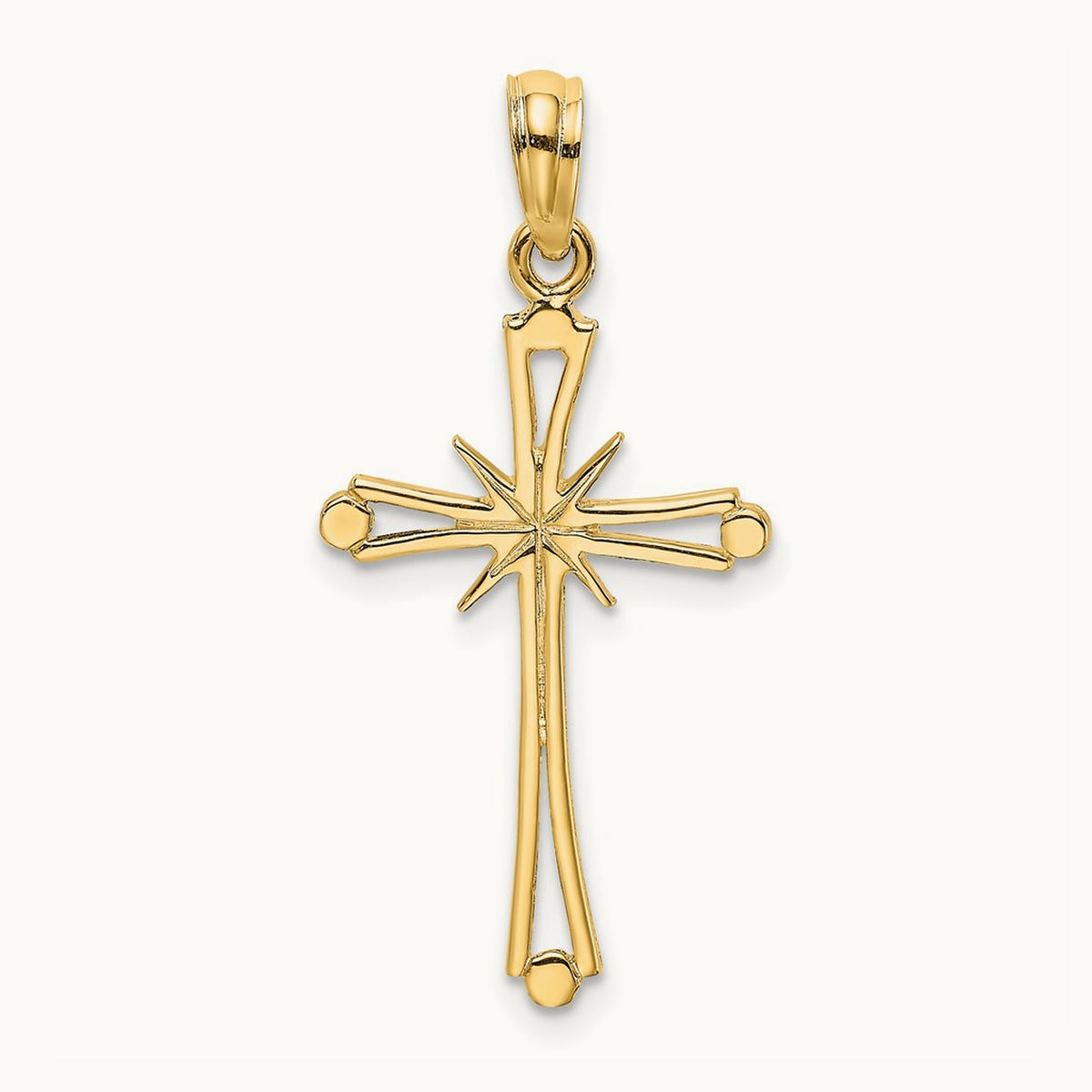 Polished with X Center Cross Charm — 21.47mm