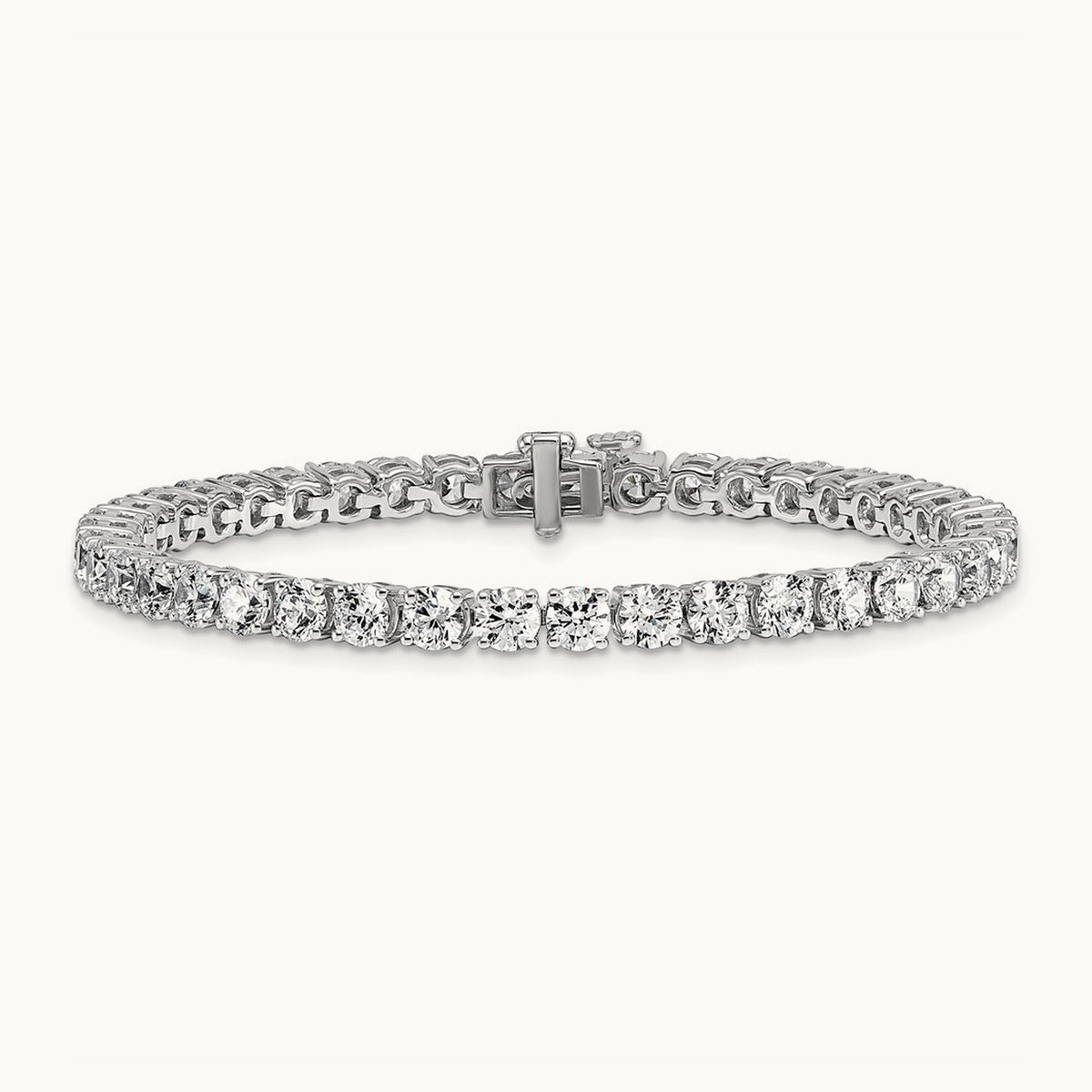 Tennis Bracelet, 10.00 ct tw Lab-Grown Diamond — 14K White Gold
