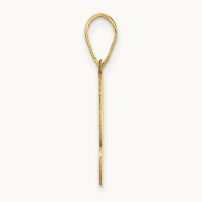 Brushed Border Script Number 2 Pendant, 14K