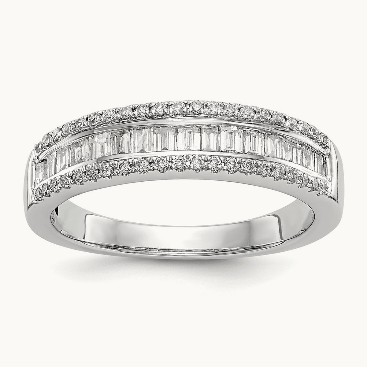 Diamond Wedding Band, 14K White Gold