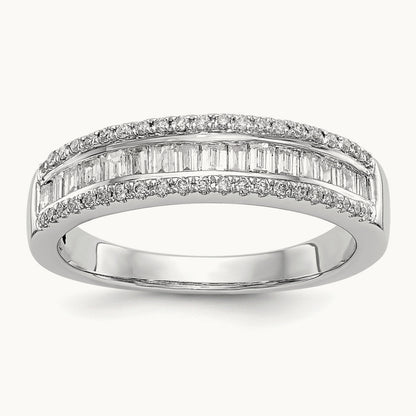 Diamond Wedding Band, 14K White Gold