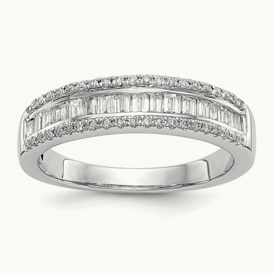 Diamond Wedding Band, 14K White Gold