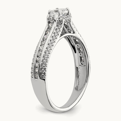 Semi-Mount Cushion Engagement Ring, 0.50 ct tw
